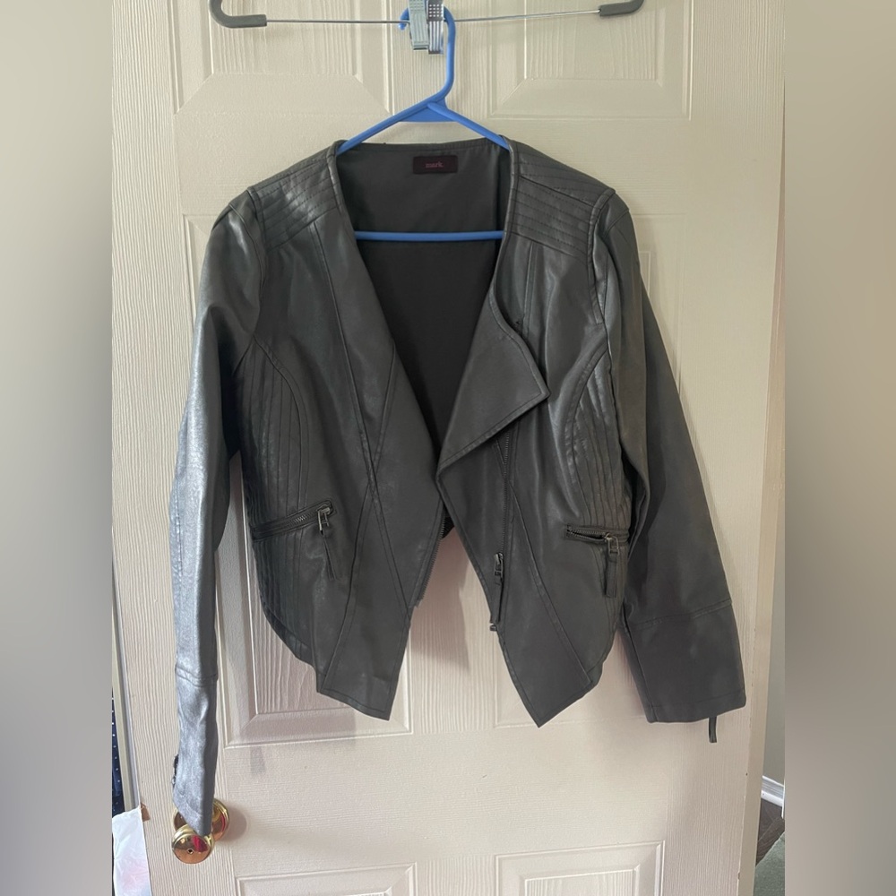 mark. Women's Charcoal Leather Jacket